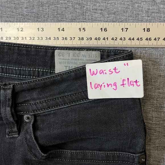 Diesel Thavar Slim Skinny Jeans - Men's Size 33*32 - Black - Picture 7 of 13